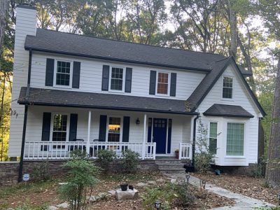 repainted white exterior