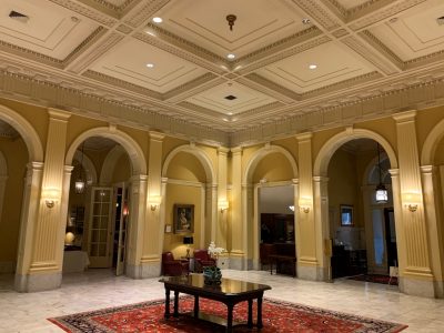 Interior of Racquet Club repainted