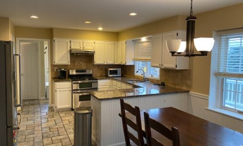 kitchen walls and cabinets redone