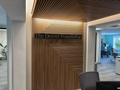 painted commercial space interior