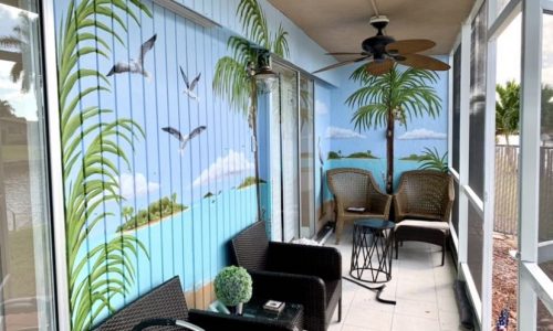 Wooden Plank Mural