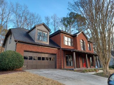 photo of repainted exterior of home in alpharetta