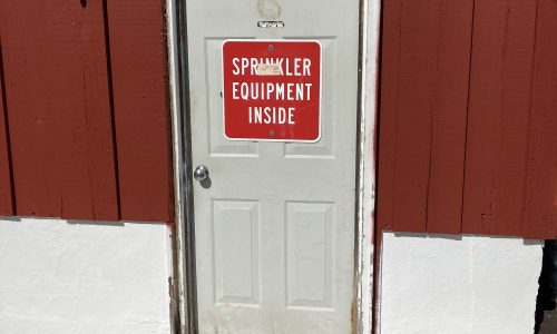 Maintenance Building Door (Before)