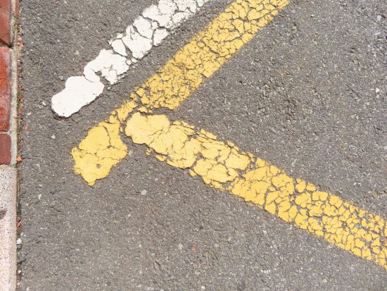 fadded line striping