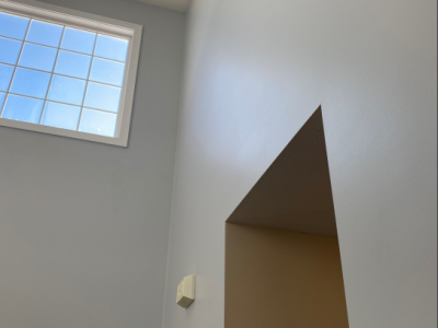 High walls painted