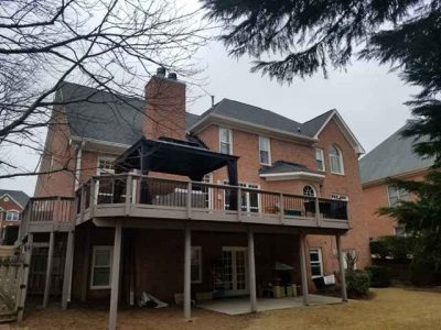 photo of repainted exterior of brick home in alpharetta