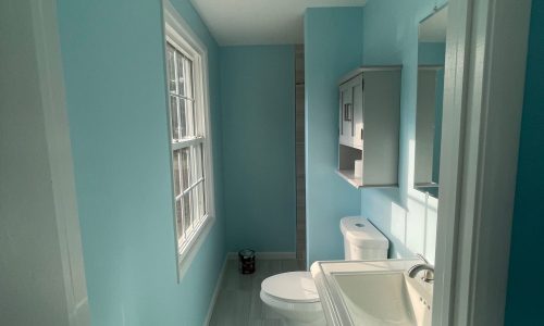 Interior Bathroom Drywall and Window Millwork Painting