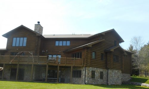 Log Home Staining Service