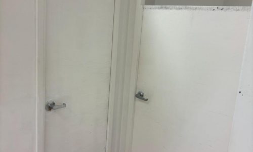 Scuffed Fitting Room Door Panels