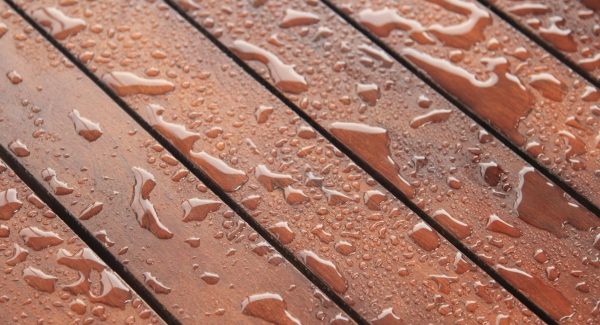 Deck and cedar shingle staining
