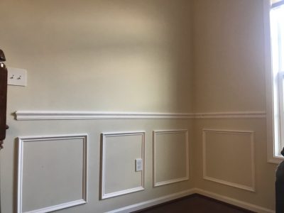 Interior Chair Rail and Shadow Box Install