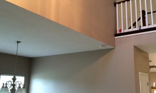Vaulted Living Room Drywall and Interior Balcony Painting