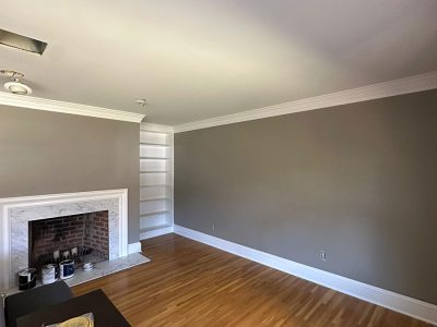 Living Room with Fireplace Painting Chester NJ