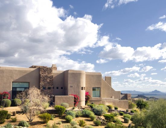 arizona home with beautiful desert background