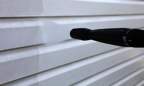 Power wash siding