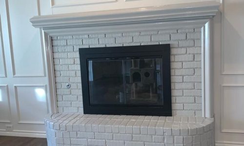 Interior Painting Project with Fireplace