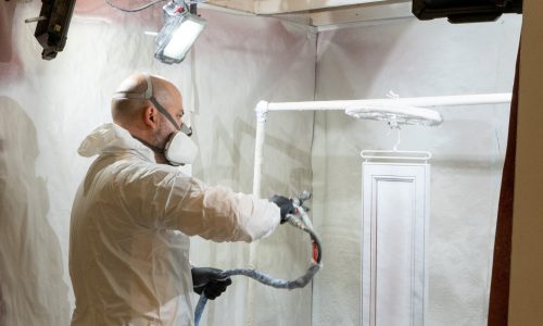 painting and priming kitchen cabinets