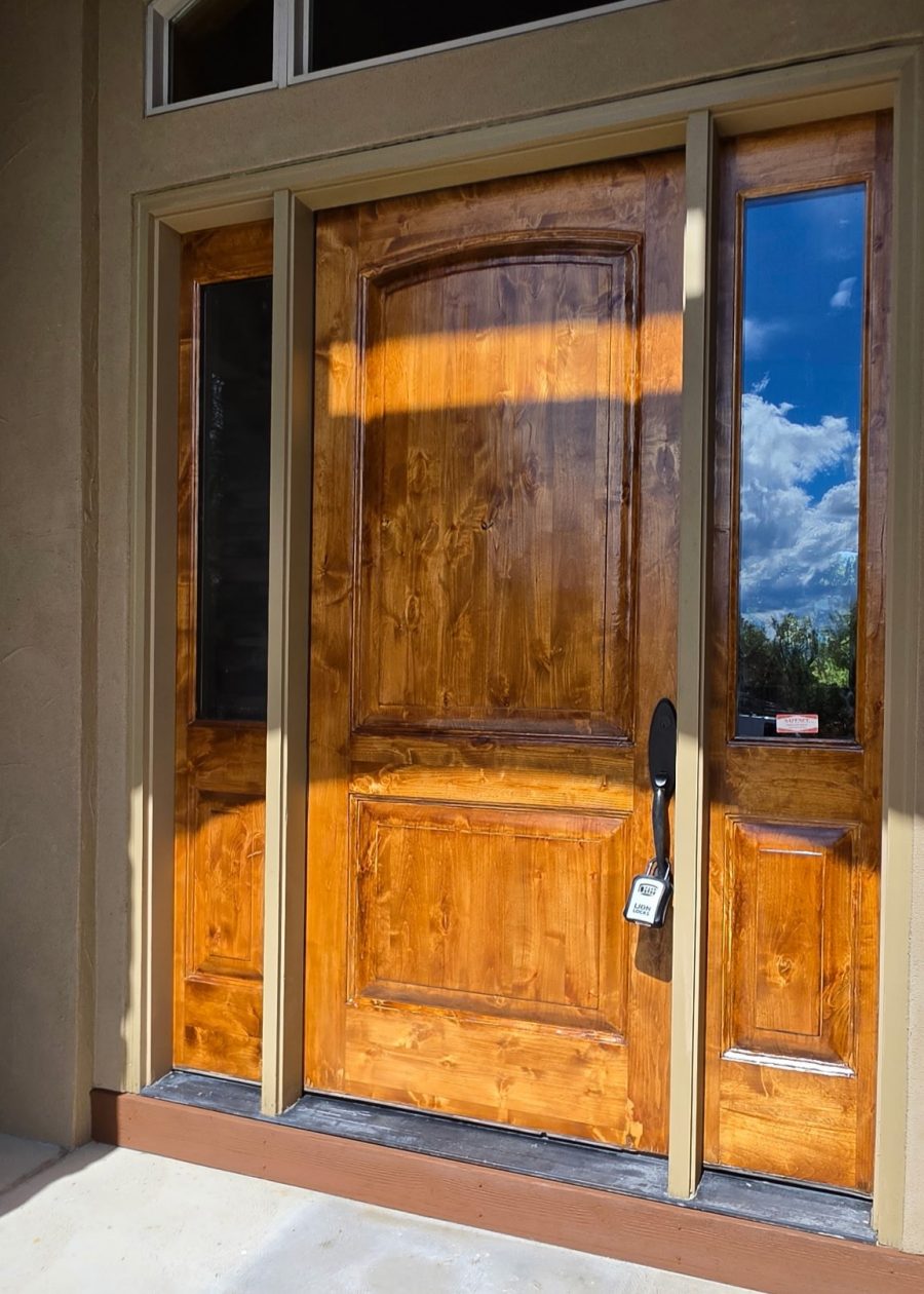 wooden home entryway door after stain Preview Image 2