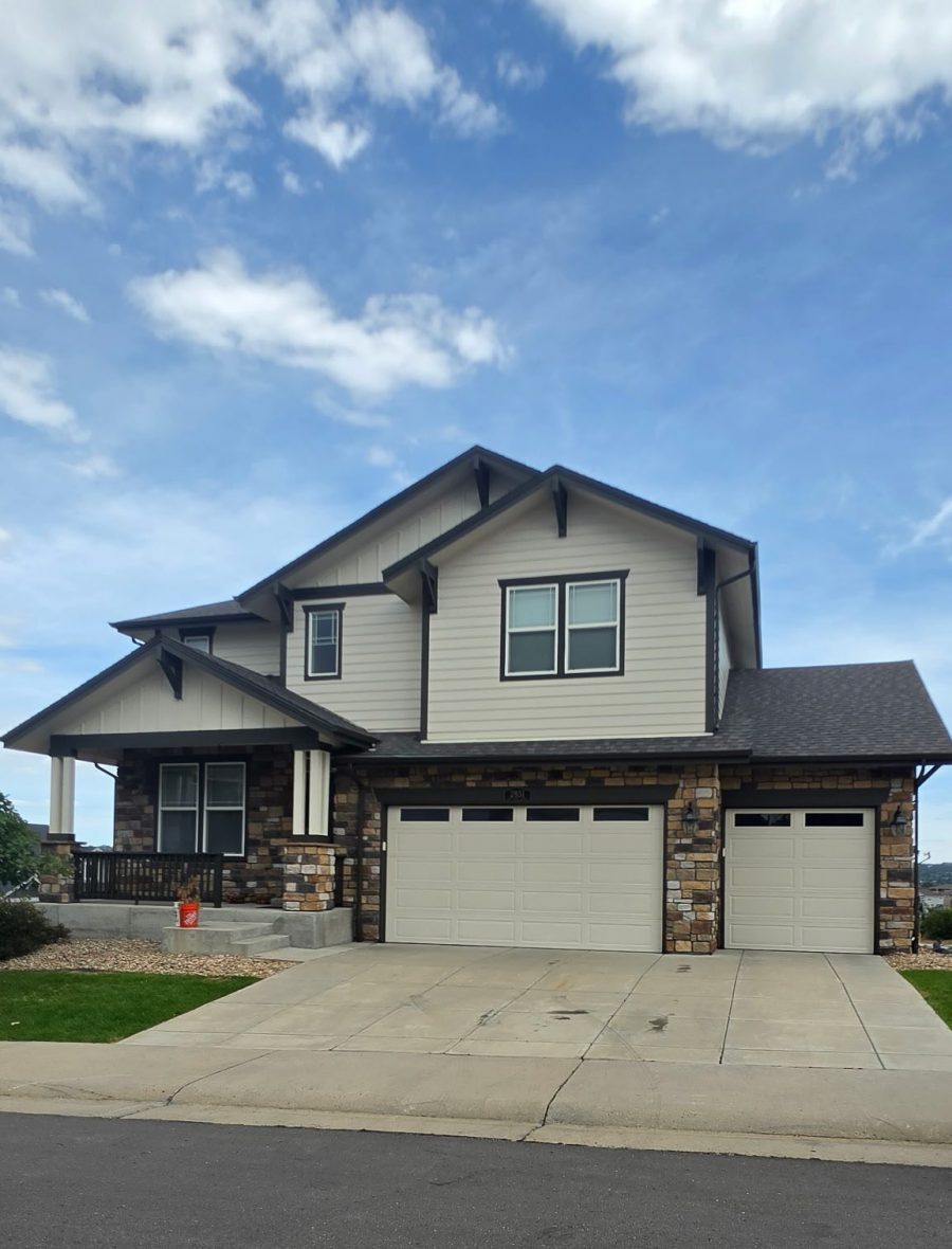 After exterior color change showing the front exterior and garage of a Castle Rock home Preview Image 4