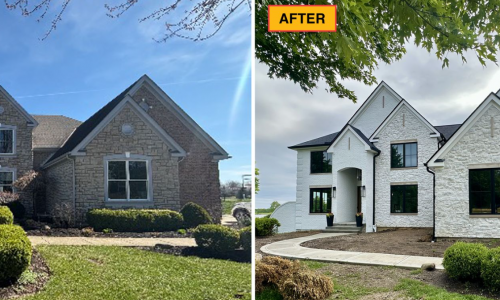 Exterior Brick, Stone & Trim Painting Project (Before & After)