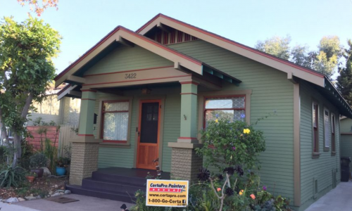 A rustic house painting project