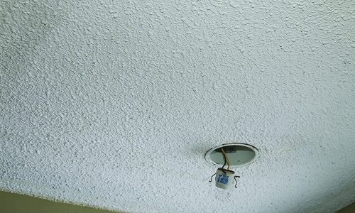 Popcorn ceiling removal - remove light fixtures