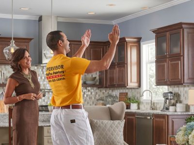 certapro painters employee talking with customer