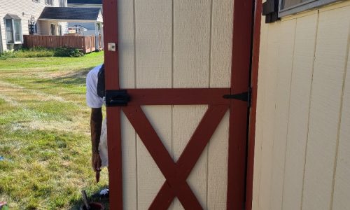 Shed Door - After Fixes & Repainting