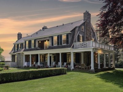 rhode island home with painted trim and accents