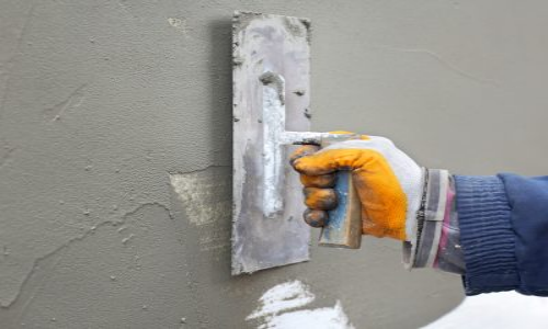 Stucco being replaced