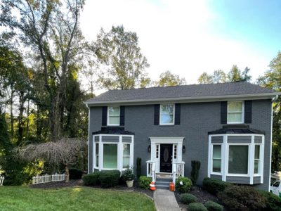 repainted brick exterior home in marietta ga
