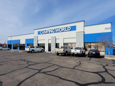commercial exterior painting for store