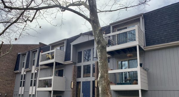 apartment building after painting
