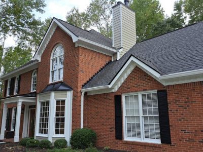 repainted brick exterior in marietta