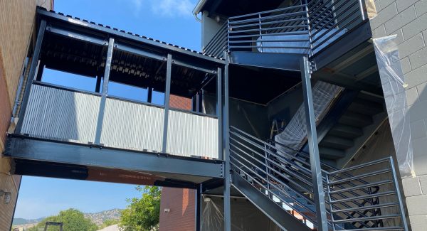 Refinished metal structures and stairs