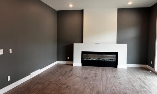 Dramatic Accent Walls and Fireplace Surround Painting