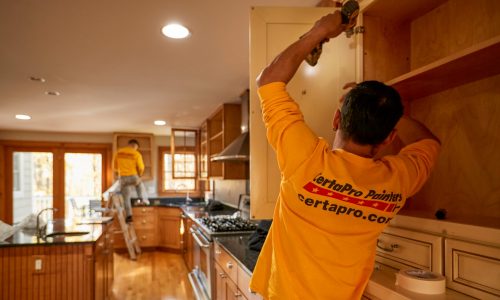 removing cabinet parts and hardware