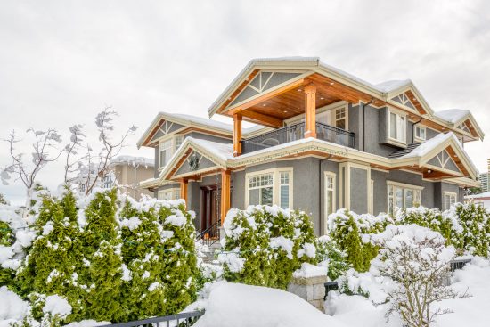Winter exterior home painting updates.