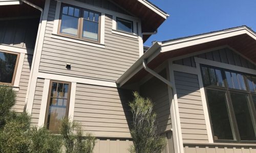 Two-Story Taupe Siding Repaint