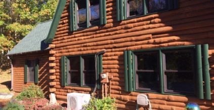 Log Home Staining in Turner