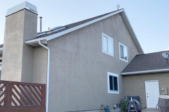 Side of stucco home