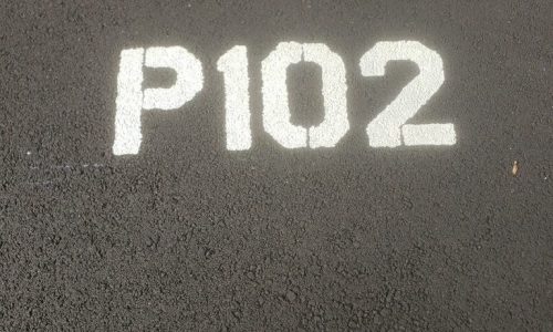 Parking Lot Label Painting