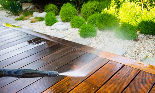 pressure wash wood