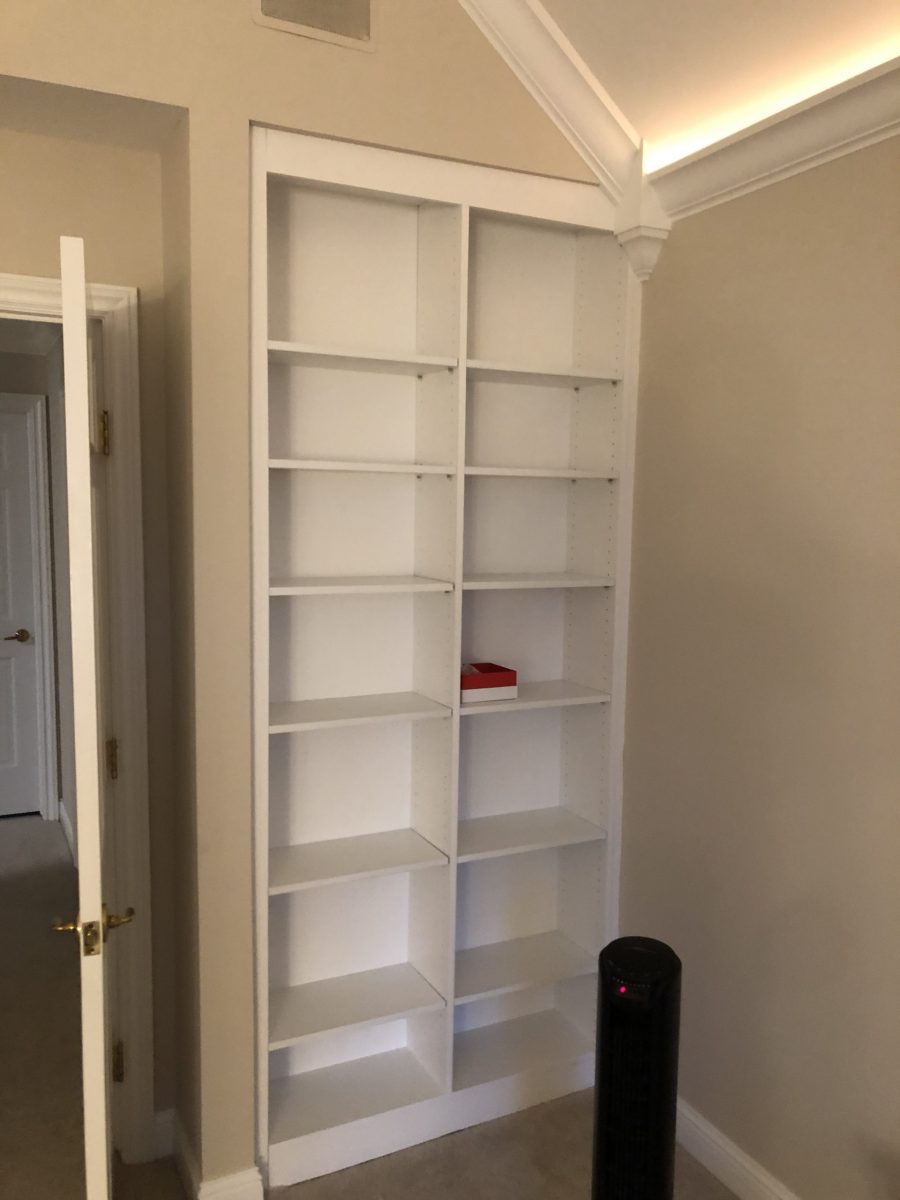 built-in bookcase painted white Preview Image 5