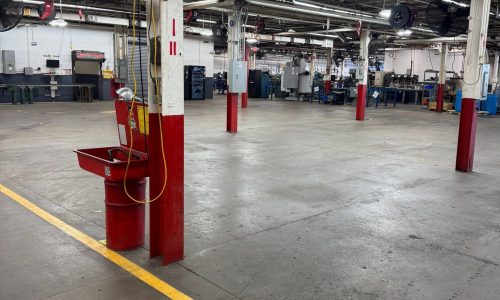 Existing Manufacturing Floor Before Repainting