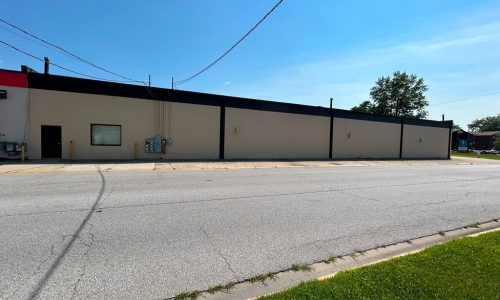 Side of Commercial Building After Painting