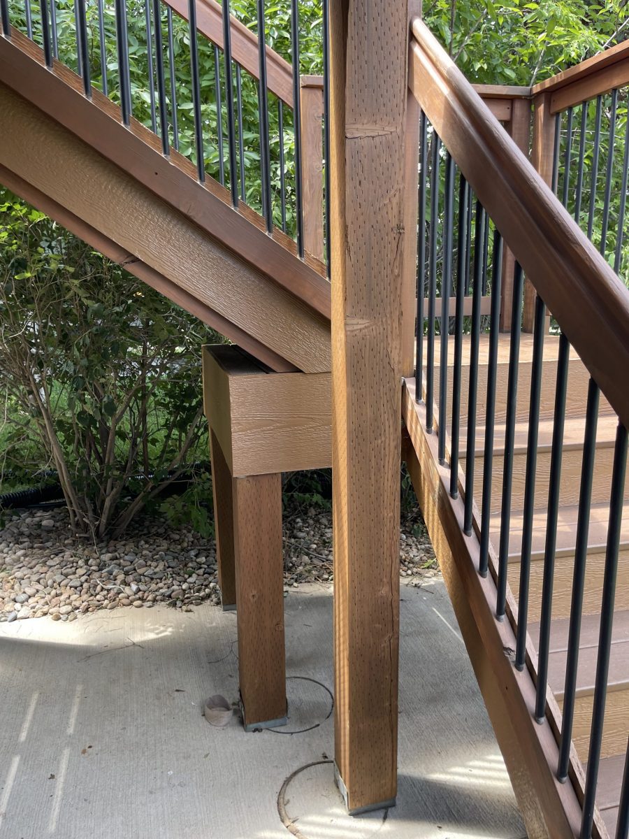 stained railing of wooden deck staircase Preview Image 1