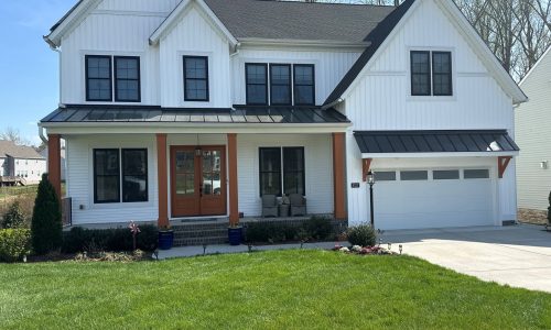 White Board-and-Batten Siding Paint Job