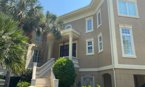 Closer View of the Stucco Repaint
