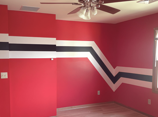Angled Striped Walls